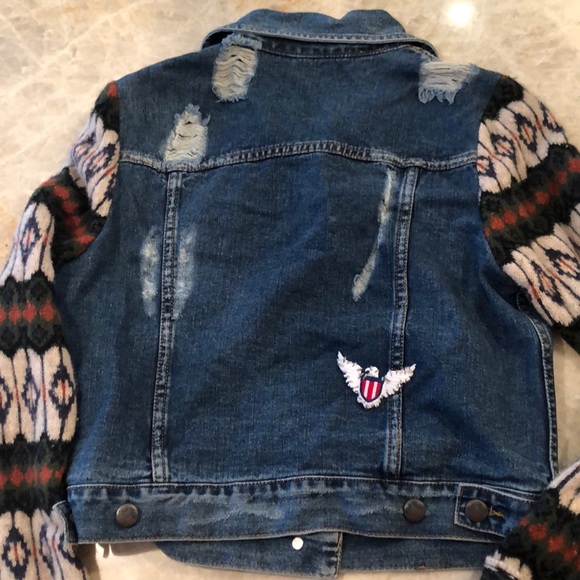 Free People distressed denim jacket - Picture 2 of 5